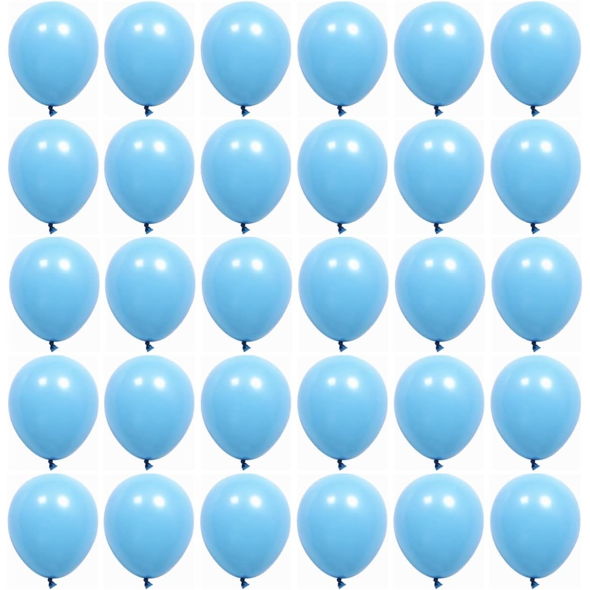 Set 12 Baloane, Flippy, din Latex Standard, 13 cm, Albastru Deschis - vivimall.ro