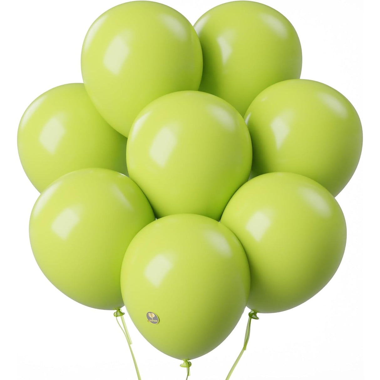 Set 12 Baloane, Flippy, din Latex Standard, 13 cm, Verde Lime - vivimall.ro