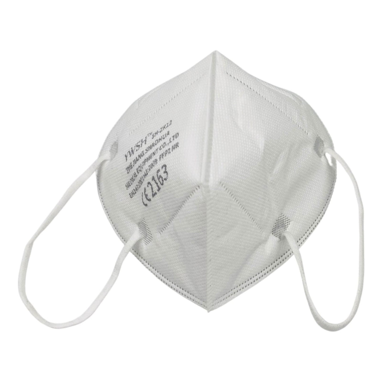 Set 12 bucati Masca de protectie faciala, Flippy®️, de unica folosinta, FFP2 CE 2163, 5 straturi, nesterila, ambalaj individual, Alb - vivimall.ro