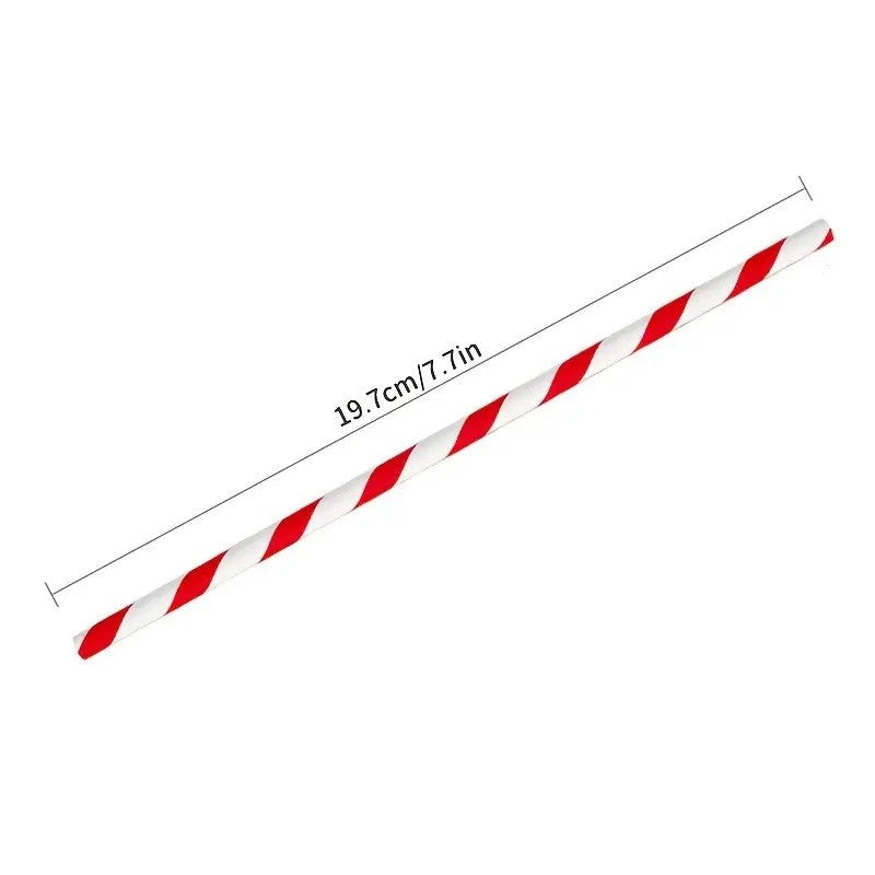 Set 16 Paie, Vivimall, pentru Masa de Craciun, din Hartie, 19.7 cm,Alb-Rosu - vivimall.ro