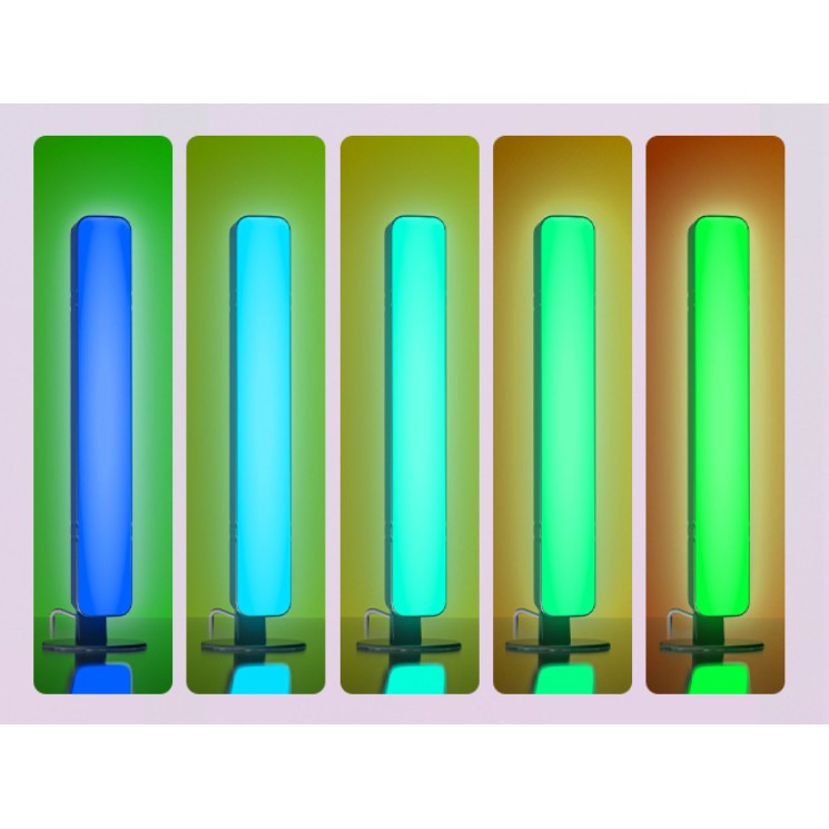 Set 2 Lampi de Birou, Vivimall, RGB Colorat, 28 LED, Putere 5V, Telecomanda cu 24 de Taste, Cablu USB, Negru, 25.5x4x3.5cm - vivimall.ro