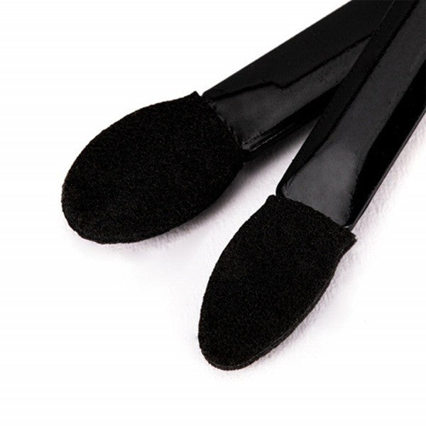 Set 20 De Aplicatoare Machiaj, 2 Capete, 6.2 Cm, Din Poliuretan Si Burete, Negru - vivimall.ro