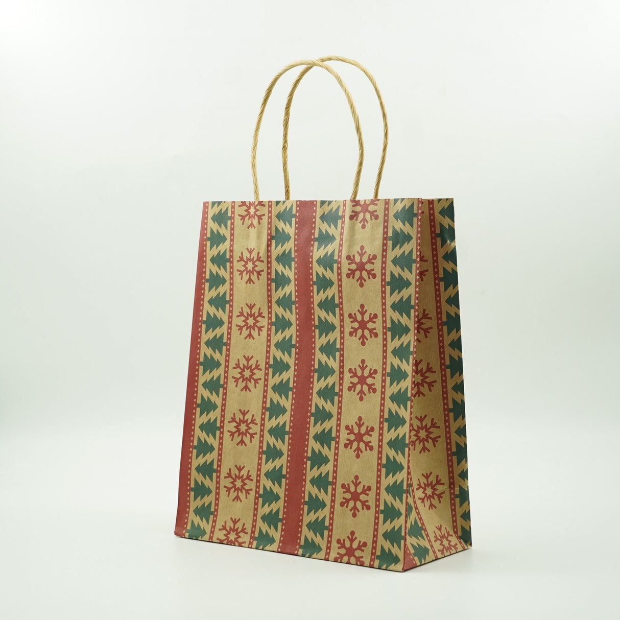 Set 24 pungi cadou Vivimall, imprimeu tematica Craciun, model random, din hartie, 18.5 x 22.5 x 8.5 cm, multicolor - vivimall.ro