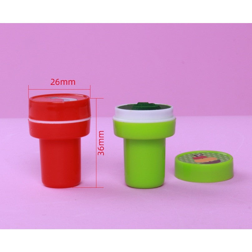 Set 26 Stampile, Vivimall, pentru Copii 4-6 Ani, Model Fete Zambitoare Emoji, 20 x 10 x 2 cm, Multicolor - vivimall.ro