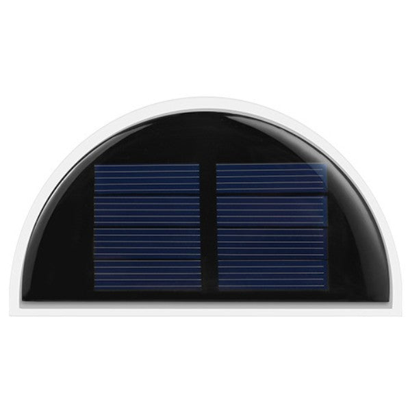 Set 2x Lampa solara de perete 6LED, Vivimall, carcasa alba, lumina alb rece - vivimall.ro