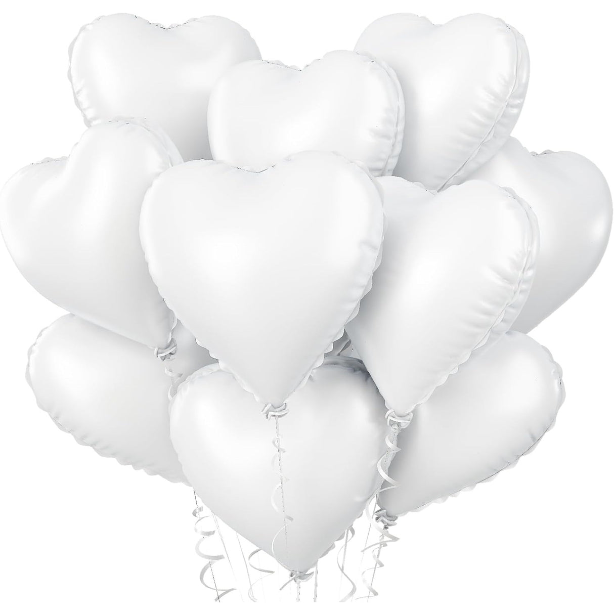 Set 3 Baloane din Folie Metalizata, Vivimall, Model Inimi, Tema Ziua Indragostitilor, 45 cm, 2 Rosii, 1 Alb, Ambalaj Individual, Pai Inclus, Umflare cu Aer sau Heliu, Alb/Rosu - vivimall.ro