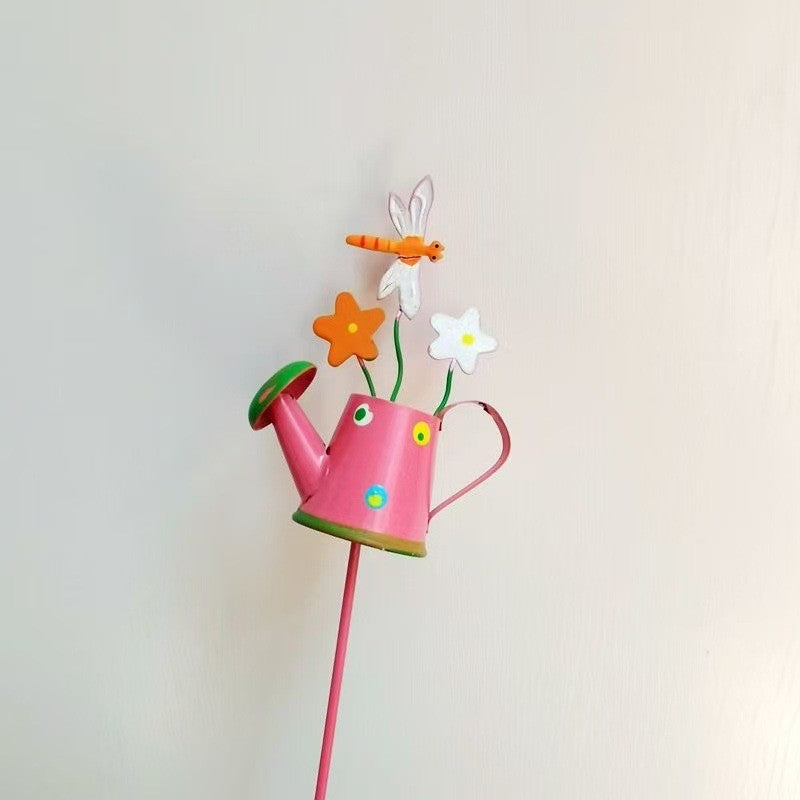 Set 3 Decoratiuni de Gradina, Flippy, Model Stropitoare, din Fier, 28 x 5 cm, Multicolor - vivimall.ro