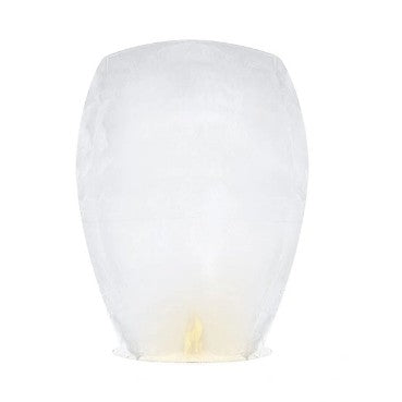 Set 3 Lampioane Zburatoare, Vivimall, Hartie Biodegradabila, 82 x 45 x 31 cm, Alb - vivimall.ro