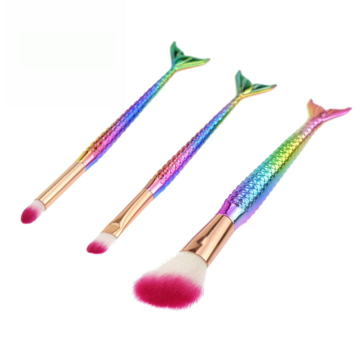 Комплект от 3 четки за грим с русалка | LumiGlow