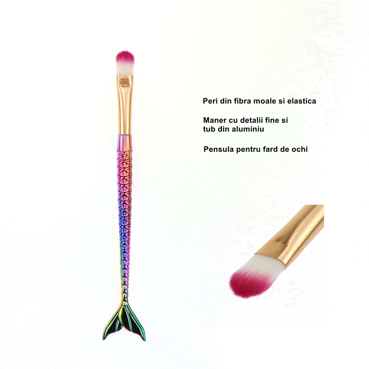 Комплект от 3 четки за грим с русалка | LumiGlow