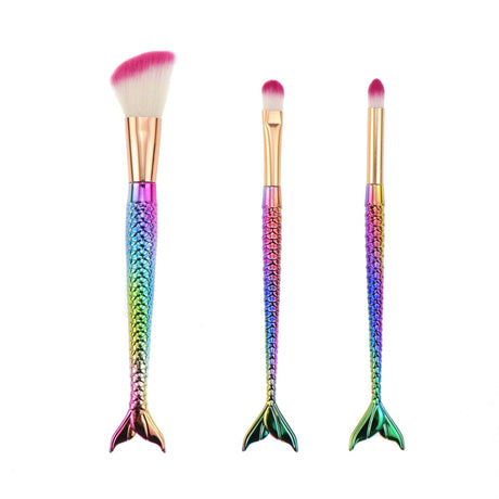 Set 3 Pensule Sirena Machiaj | LumiGlow - vivimall.ro