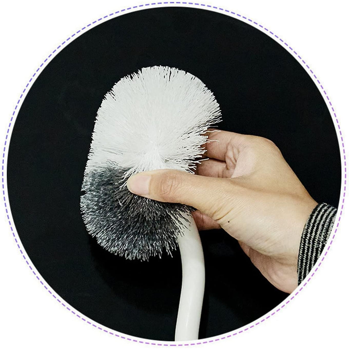 Set 3 perii toaletă silicon | CleanWave - vivimall.ro