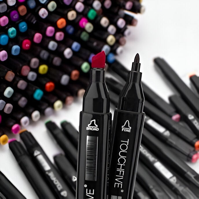 Set Cutie 36 Markere, Vivimall, cu Alcool, Artist Markers, Cutie Plastic cu Maner, Vivimall, Multicolor - vivimall.ro