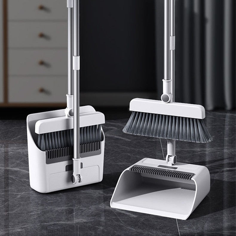 Matura Perie si Faras cu Coada Vivimall, Set 3in1, cu Dinti de Pieptene pentru Curatare Matura, rotativ, pliabil, detasabil, Otel inoxidabil si Polipropilena, Alb - vivimall.ro