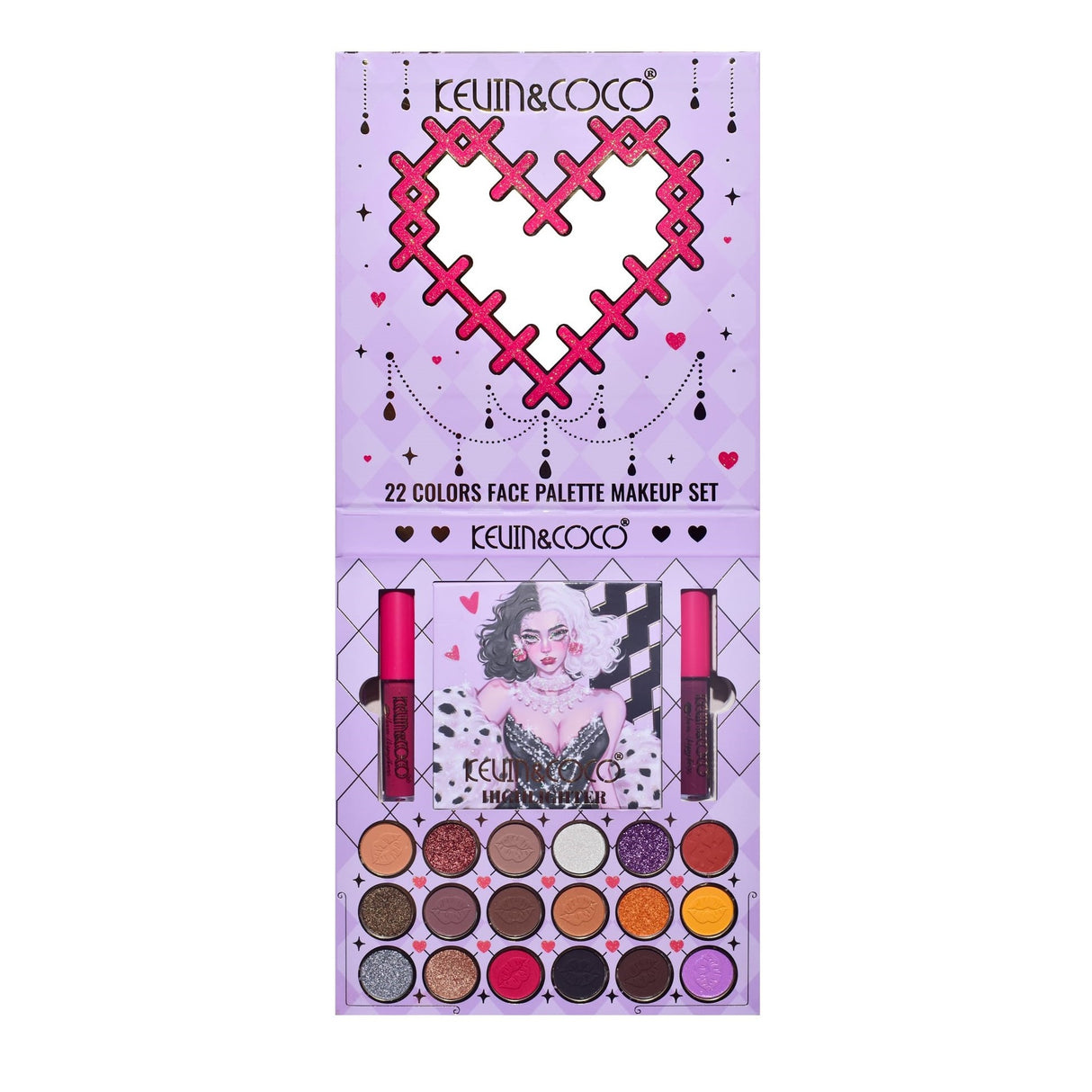 Set 4 Produse Machiaj Black-White Witch | ColorUp - vivimall.ro