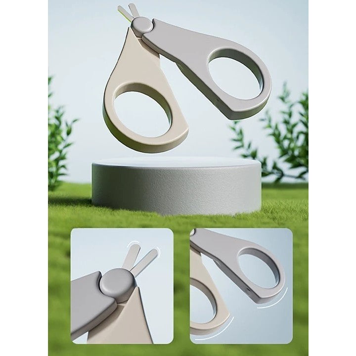 Set 4in1 de Ingrijire Unghii pentru Bebelusi, Vivimall, Cutie de Depozitare Dinozaur Transparent, 0-6 Ani, 11.5 x 9 x 3 cm, Bej - vivimall.ro