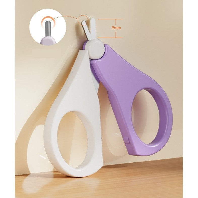 Set 4in1 de Ingrijire Unghii pentru Bebelusi, Vivimall, Cutie de Depozitare Texturata, 0-6 Ani, 13.6x8x2 cm, Mov - vivimall.ro