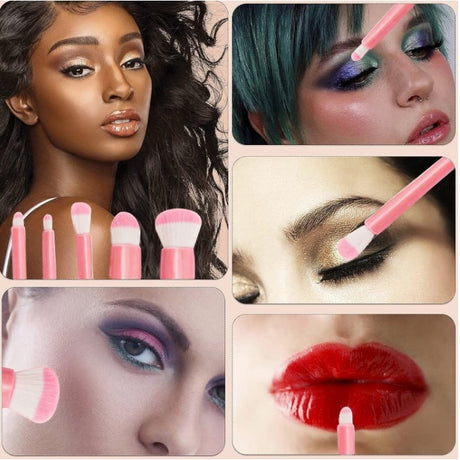 Mini Set Pensule Cu Oglinda Inclusa | MakeEase - vivimall.ro