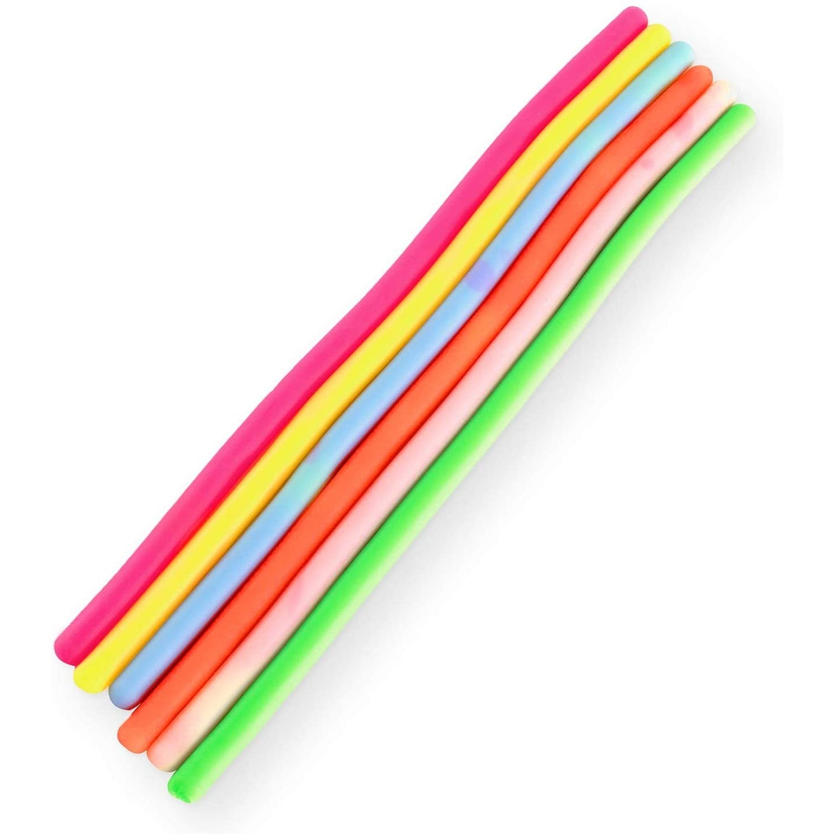 Set 6 Jucarie senzoriala superelastica 24cm-2m lungime, antistres, colorata Stretchy string fidget, Vivimall, Multicolor - vivimall.ro
