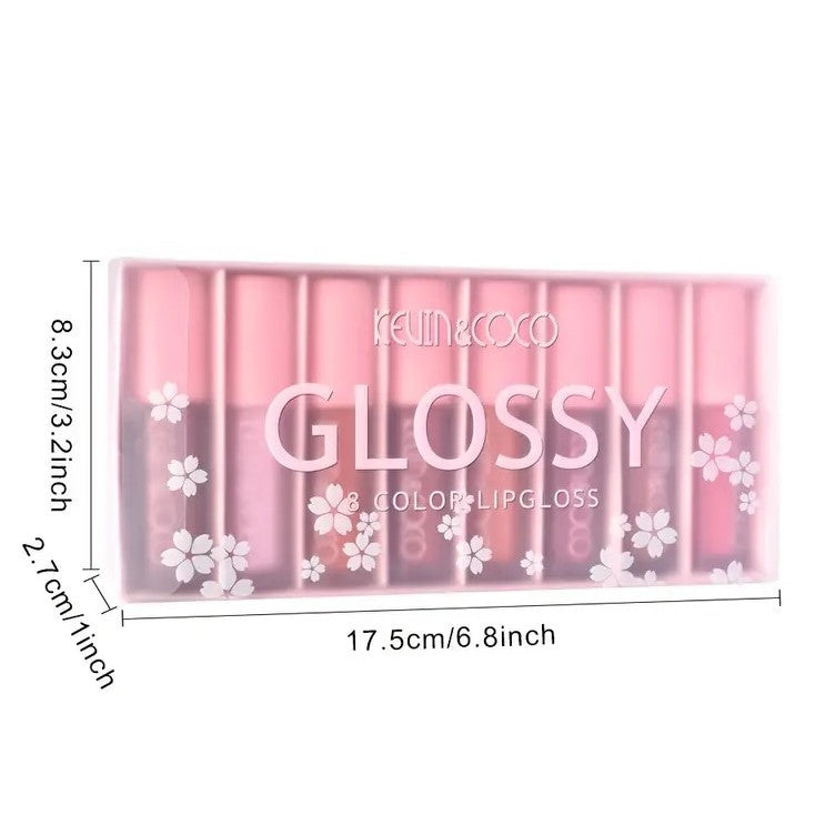 Set 8 Lip Glossuri Nude | NudeGlow - vivimall.ro