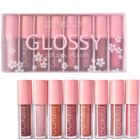 Set 8 Lip Glossuri Nude | NudeGlow - vivimall.ro