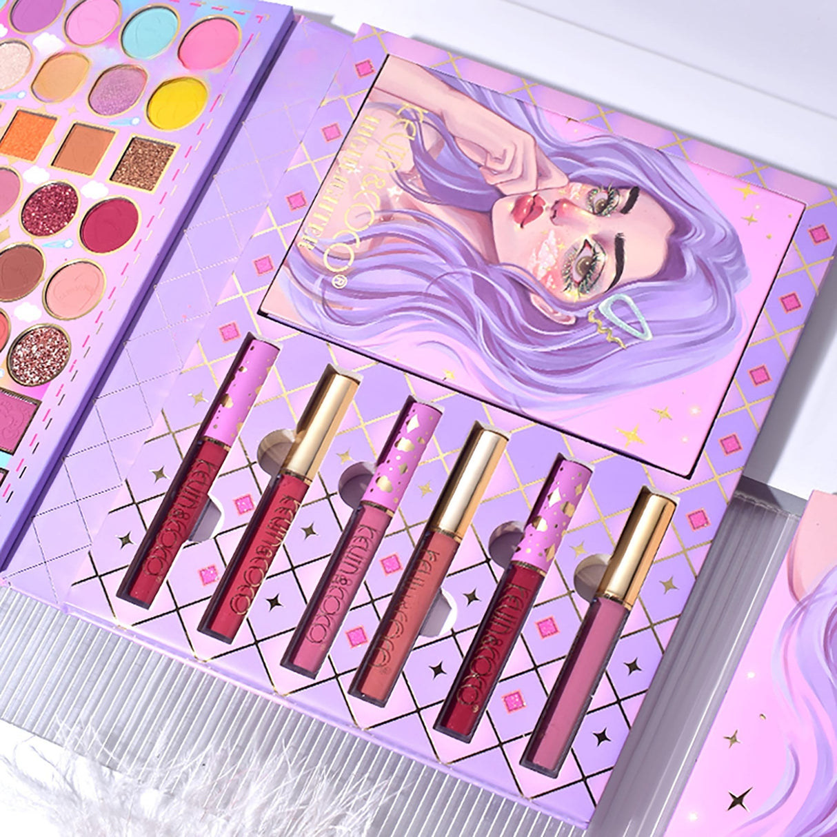 Set Machiaj 8 Produse, Violet Fairy | VivaGlow - vivimall.ro