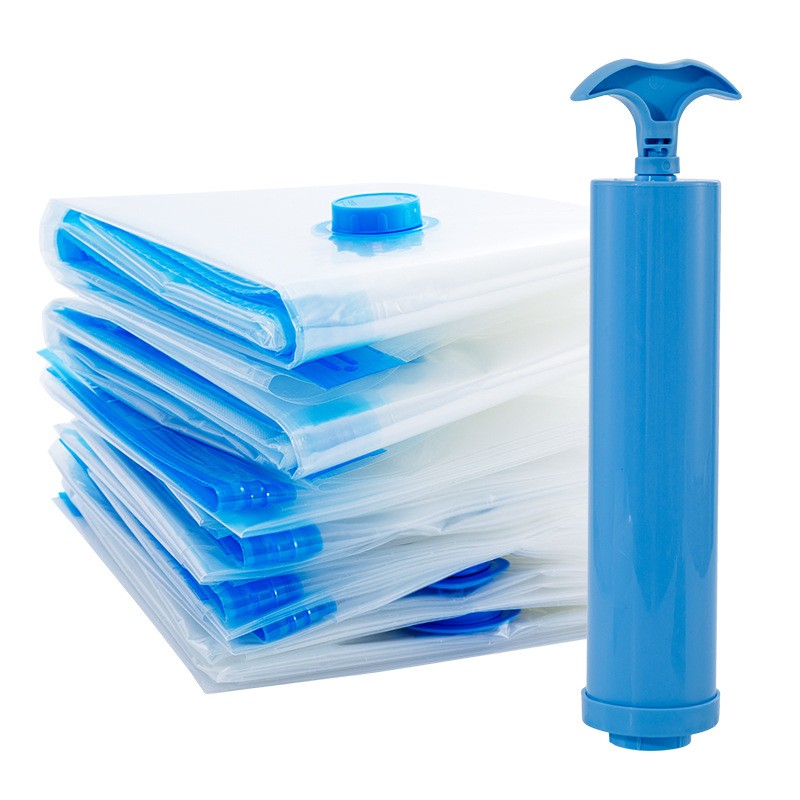 Set 9 Saci de Vidat Haine, Vivimall, Marimi Diferite, Vidare prin Vacuum, Reutilizabili, Impermeabili, Pompa Inclusa, Transparent - vivimall.ro