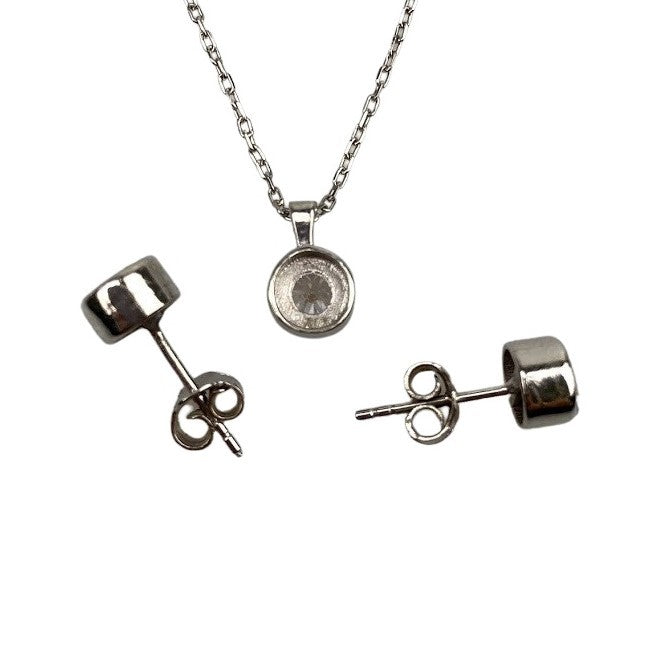 Set Argint 925 Cerc (cercei, lantisor, pandantiv) - vivimall.ro