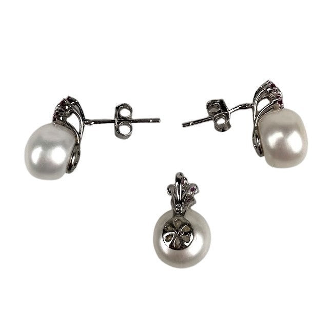 Set Argint 925, Perla cu Floare - vivimall.ro