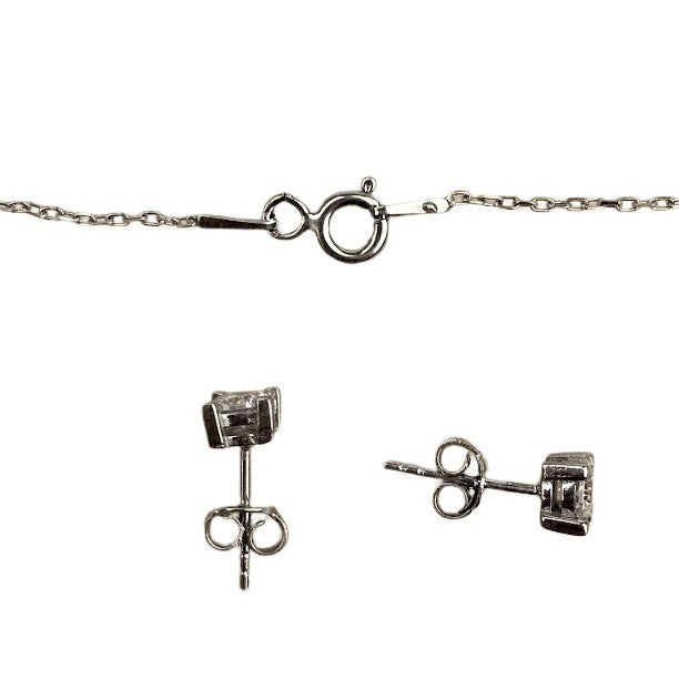 Set Argint 925 Rotund (cercei, lantisor, pandantiv) - vivimall.ro