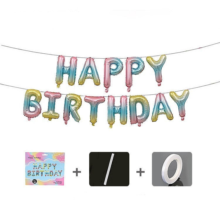 Set baloane folie Flippy, Happy Birthday, 40 cm, multicolor - vivimall.ro