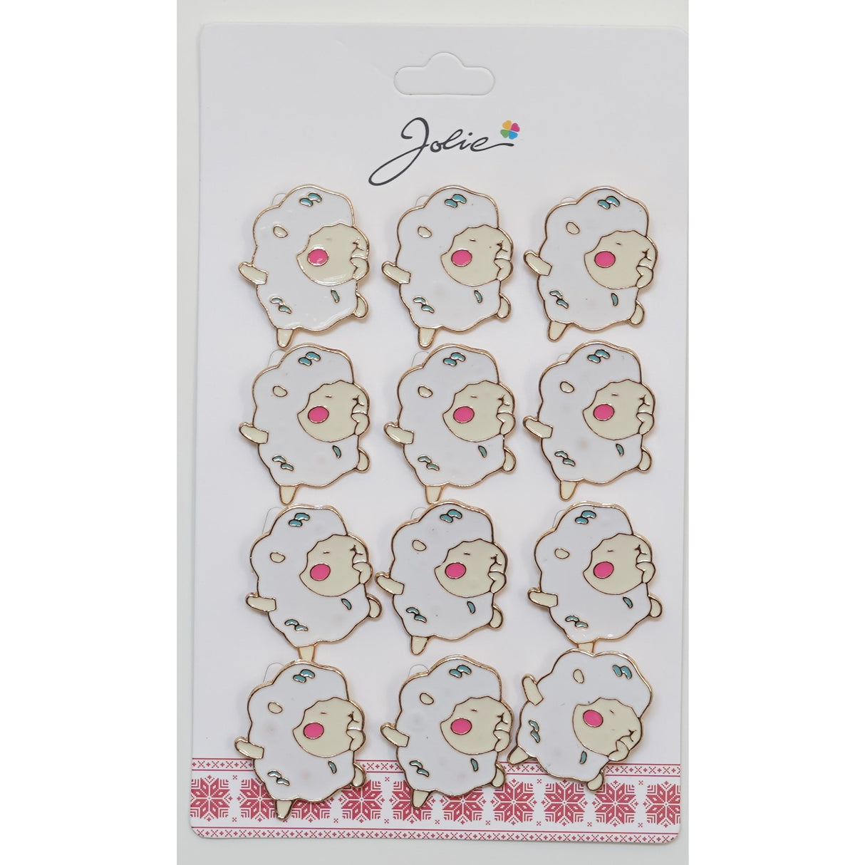 Set 12 Brose Martisor pentru Copii Oaie Transformata in Extraterestru - vivimall.ro