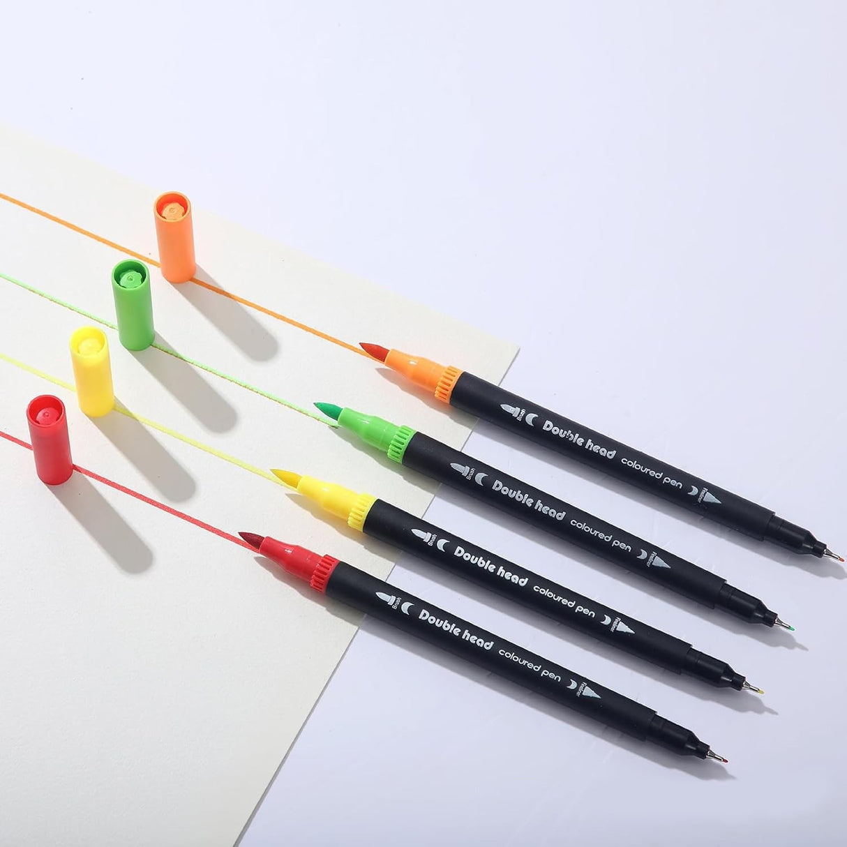 Set Carioci pe Baza de Apa, Vivimall, 2 in 1, pentru Pictura, Caligrafie, 100 Culori, Penar Negru, Corp Carioca Negru, 23.5 x 19.5 x 7.5 cm, Multicolor - vivimall.ro