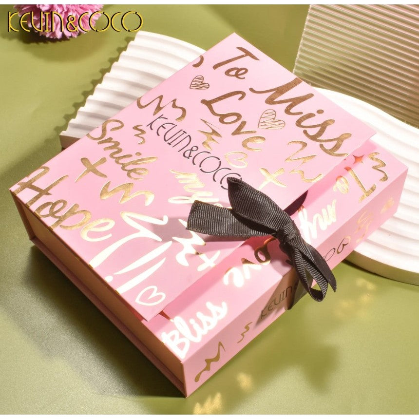 Set cosmetice Kevin&Coco, 4 Lip gloss, paleta farduri 40 culori nuante nude / rose, cutie cadou, Fara Sulfati, Pudra Compacta, Clasic, 17 x 14 x 5 cm, multicolor - vivimall.ro