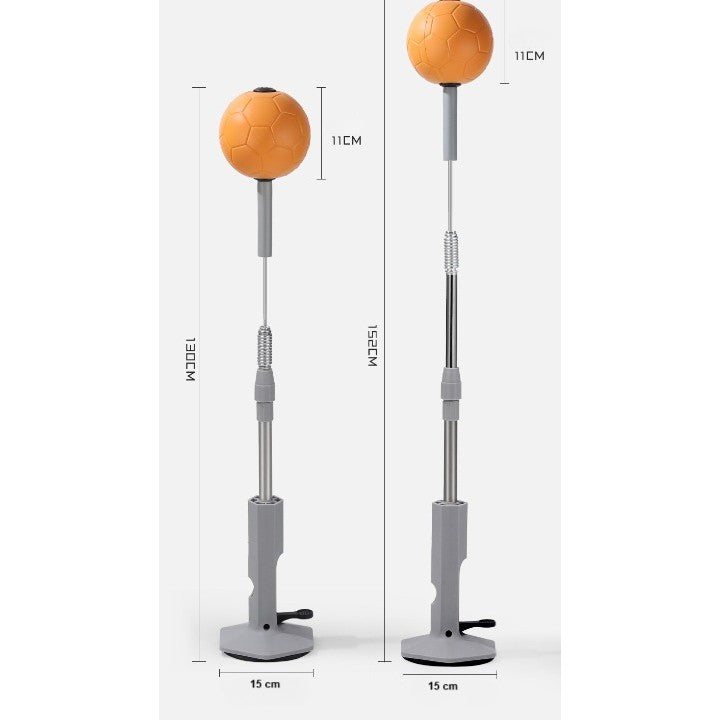 Set de Box cu Minge, Vivimall, cu Ventuza de Prindere, Extensibil, Inaltime Reglabila 130-152 cm, pentru Copii si Adulti, Minge de 11 cm, Portocaliu - vivimall.ro