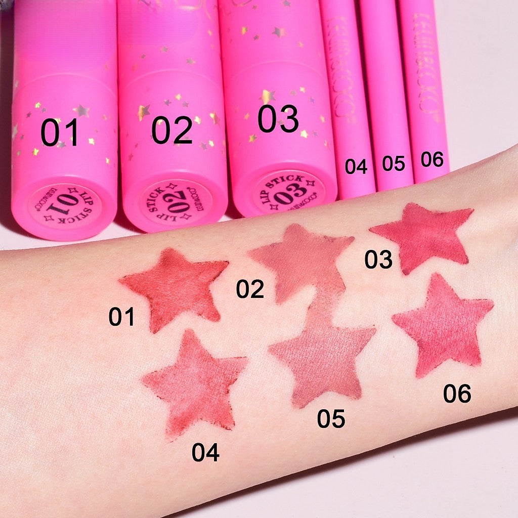 Set de Buze, KEVIN & COCO, Stay Wild, 3 Lip Stick-uri si 3 Creioane de Buze, 16.1 x 16 x 2.6 cm, Nuante Calde - vivimall.ro