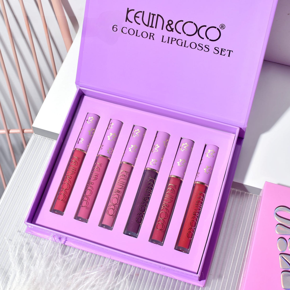 Set 6 Lip Gloss-Uri | VioletGlow - vivimall.ro