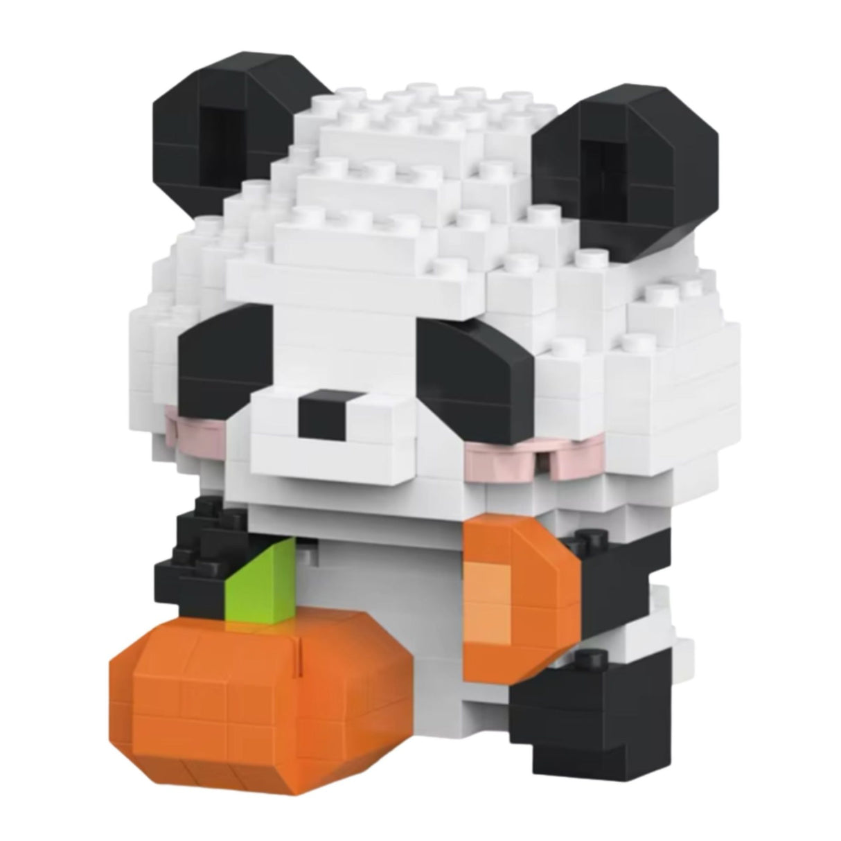 Set de Constructie, Flippy, Model Panda cu Dovleac, 171 Piese, Model 3D, Jucarie Educativa STEM, +6 Ani, Plastic ABS, 7.8 x 4.1 x 11.3 cm, Galben - vivimall.ro