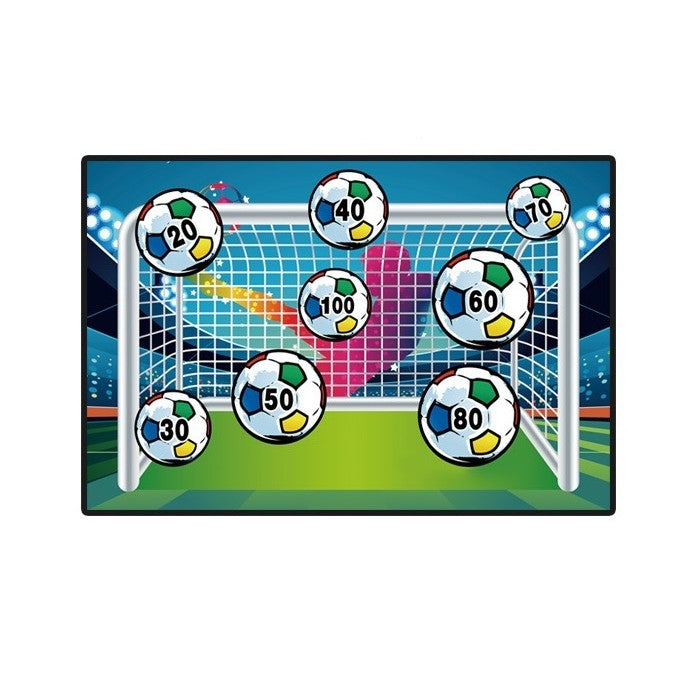 Poartă fotbal copii Vivimall din material flanel, dimensiuni 150 x 100 cm, vedere frontală completă