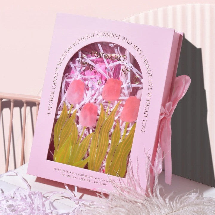 Set De Machiaj, Kevin & Coco, 22 Culori, Model Lalele, 2 Palete De Farduri, 2 Lip Gloss-Uri, 2 Lip Stick-Uri, 1 Oglinda Inimioara, 15.7 X 21 X 4 Cm, Multicolor - vivimall.ro