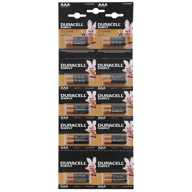 Set, Duracell Baterii R3 Aaa 20 buc /