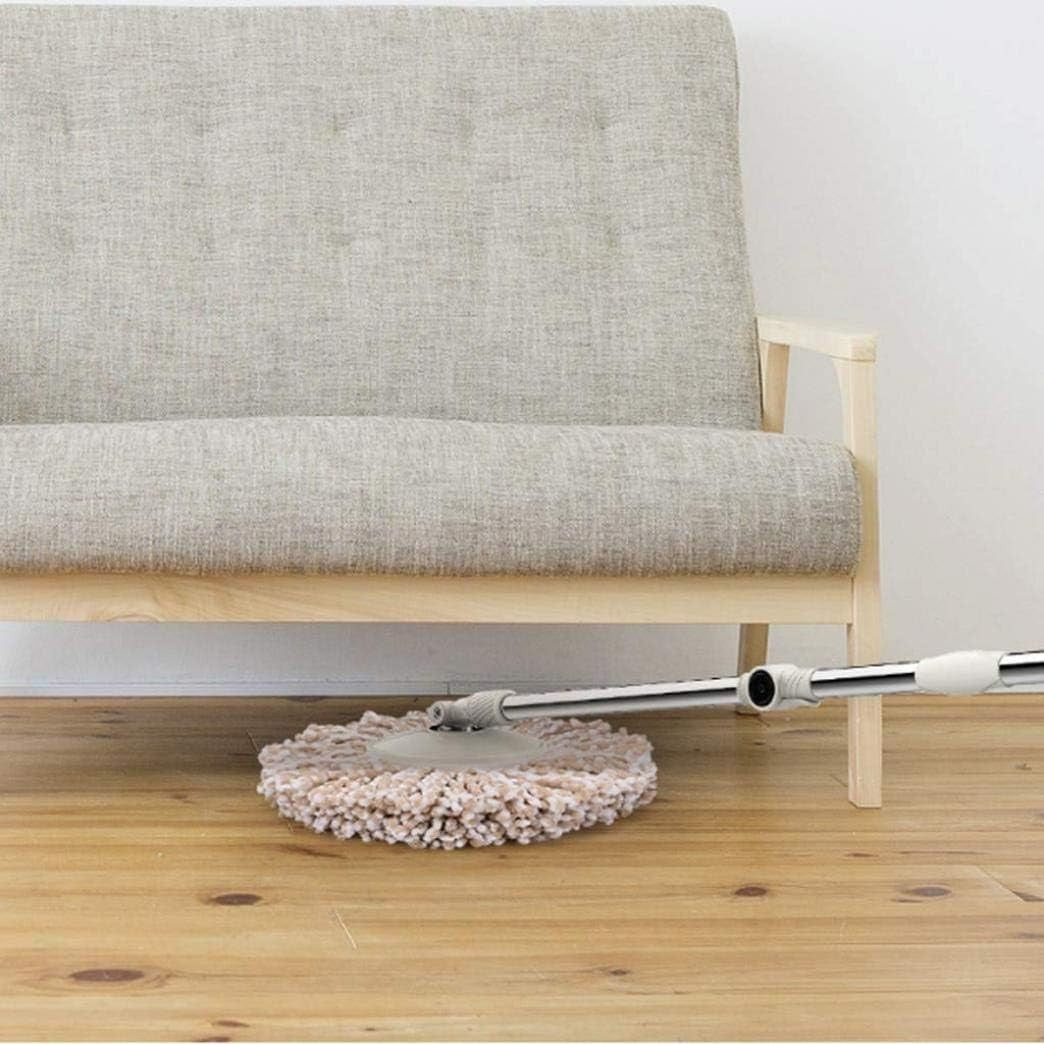 Set Galeata si Mop Rotativ 360°, Vivimall, Cu Dubla Actiune Centrifuga, Pentru Uz Casnic, Maner din Otel Inoxidabil Telescopic, 2 Capte din Bumbac, 46x27x29 cm, Roz - vivimall.ro