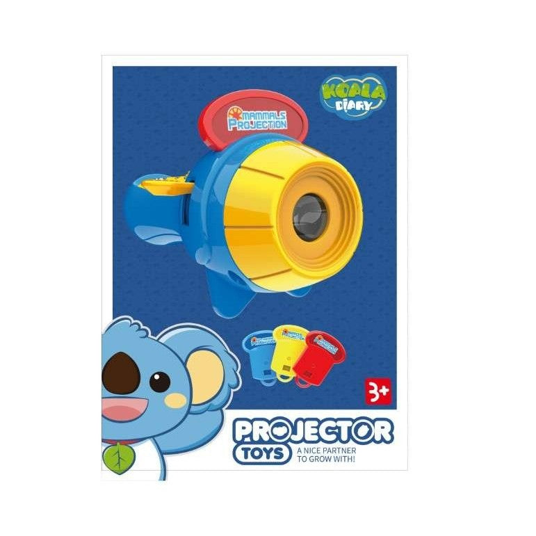 Set jucarie educativa proiector tip lanterna pentru copii, 24 de imagini cu animale, Albastru - vivimall.ro