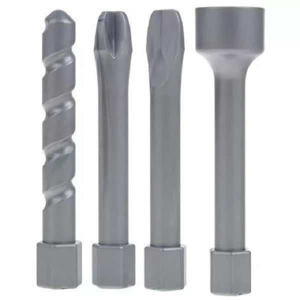 Set Jucarie pentru Copii Bormasina, Vivimall, Accesorii Incluse, 4 Capete de Schimb, Material Plastic, Interactiv, Distractiv, 21.5x17.5x6 cm, Portocaliu - vivimall.ro