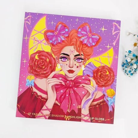 Trusa De Machiaj, Paleta Kevin&Coco Cu 57 De Farduri, Iluminator Si Corector - vivimall.ro