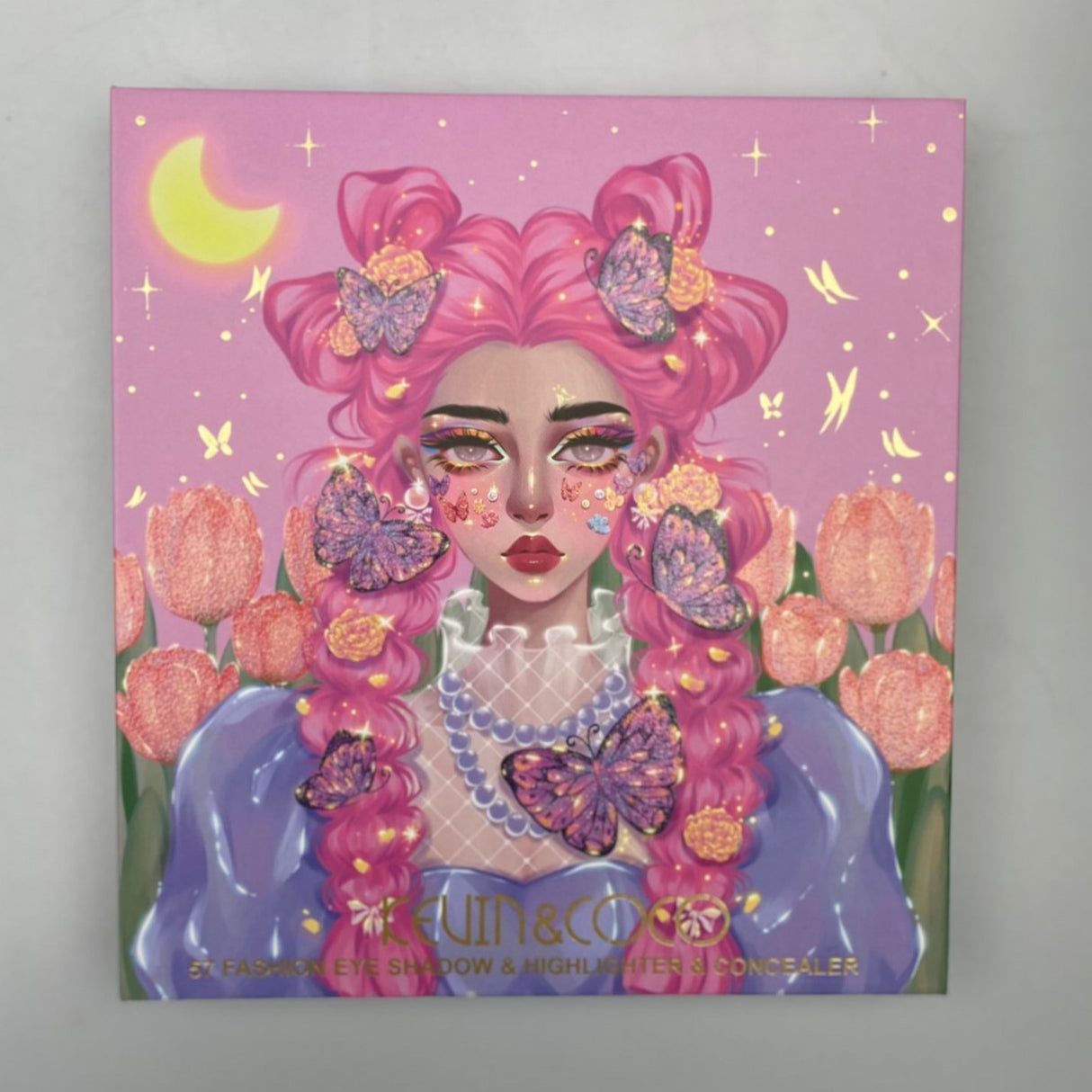 Trusa De Machiaj, Paleta Kevin&Coco Cu 53 De Farduri, Iluminator, Corector Si Rujuri - vivimall.ro