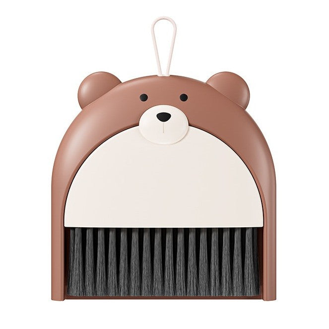 Set Matura si Faras, Vivimall, Pentru Birou, din PP, Model Ursulet, 23.5 x 18 cm, Maro - vivimall.ro