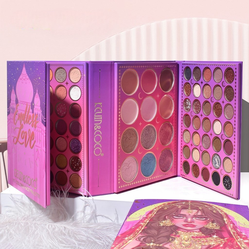 Paleta De Machiaj, Kevin &Amp; Coco, Girl Power, Fard De Pleoape, Iluminator, Blush Cremos, 117 Culori, 19 X 14.8 X 3.4 Cm - vivimall.ro