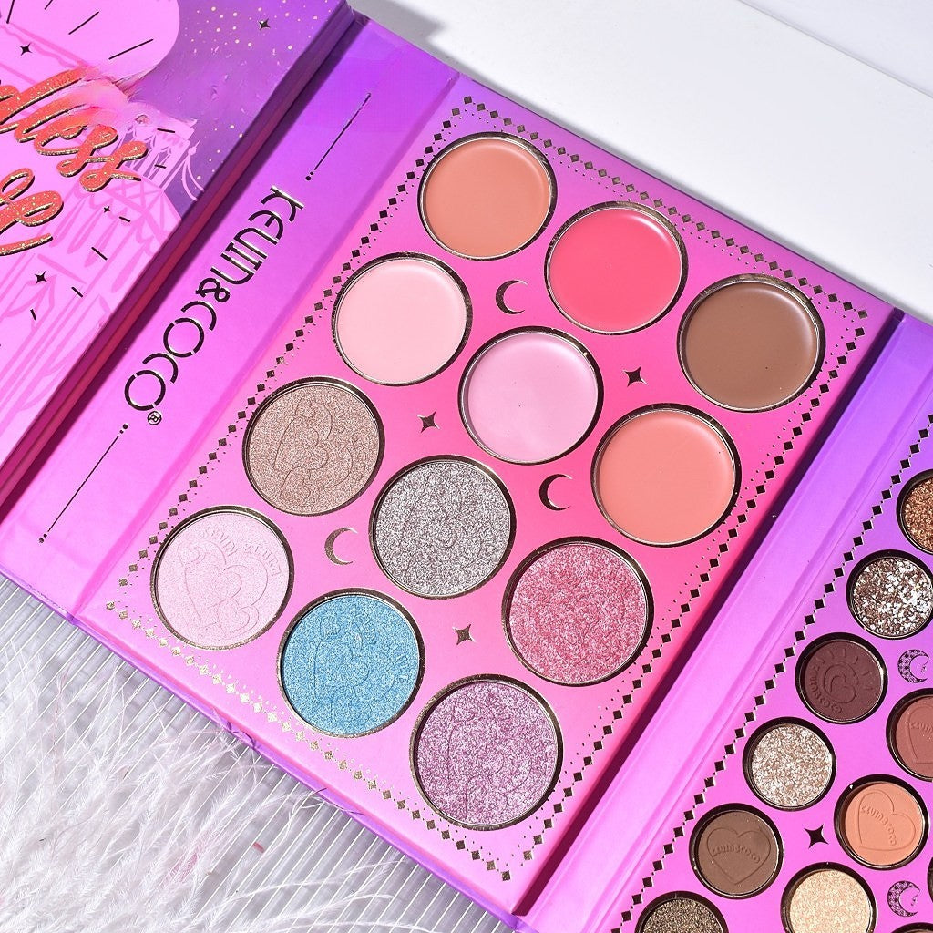 Paleta De Machiaj, Kevin &Amp; Coco, Girl Power, Fard De Pleoape, Iluminator, Blush Cremos, 117 Culori, 19 X 14.8 X 3.4 Cm - vivimall.ro
