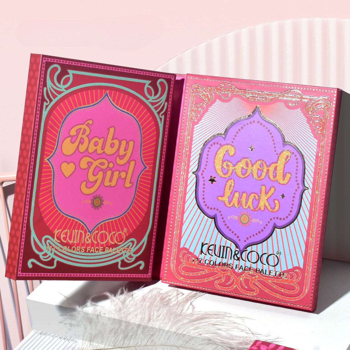 Paleta De Machiaj, Kevin &Amp; Coco, Good Luck, Fard De Pleoape, Iluminator, Blush Cremos, 117 Culori, 19 X 14.8 X 3.4 Cm - vivimall.ro